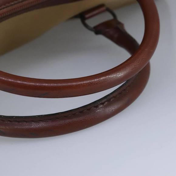 SAINT LAURENT Boston Bag Canvas Leather Brown Auth bs19295 - Picture 7 of 16